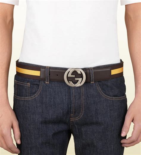 fake interlocking gucci belt|Gucci men belt.